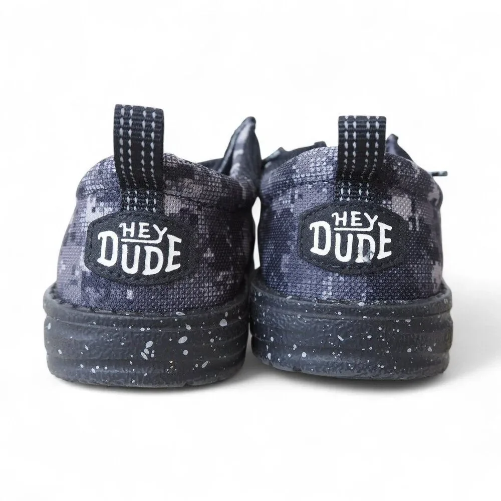Hey Dude Wally‎ Funk Digi Mesh Casual Shoes Youth 12 Black Geo